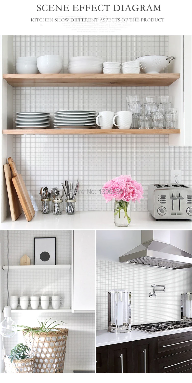Белая мозаичная плитка из хрустального стекла настенная кухонный фон для ванной