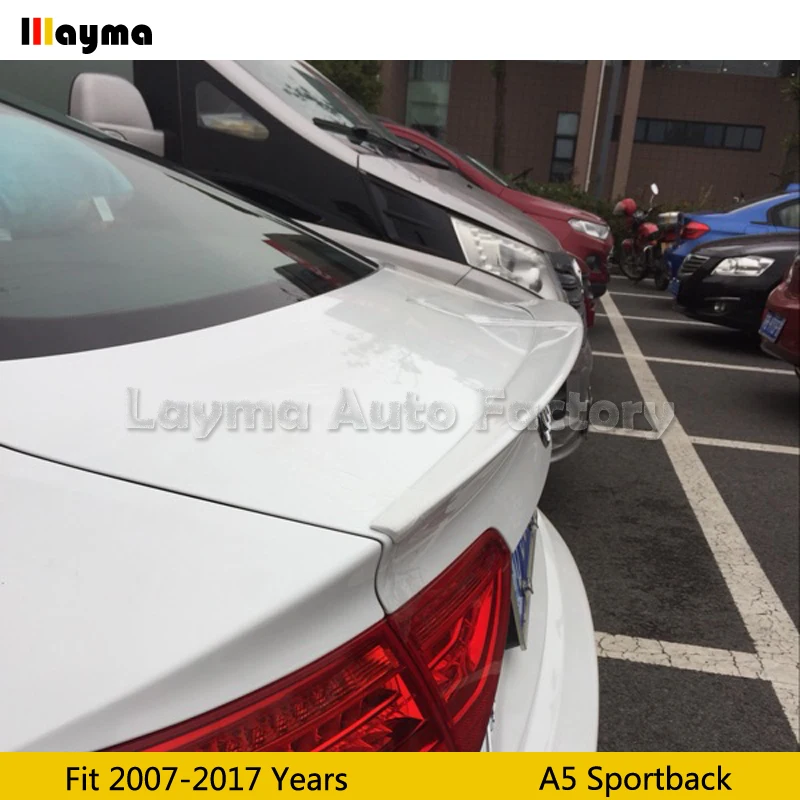 S5 стиль Стекловолокно Задний багажник спойлер для Audi A5 Sportback 2007- лет автомобильный спойлер крыло(не подходит Sline s5 rs5