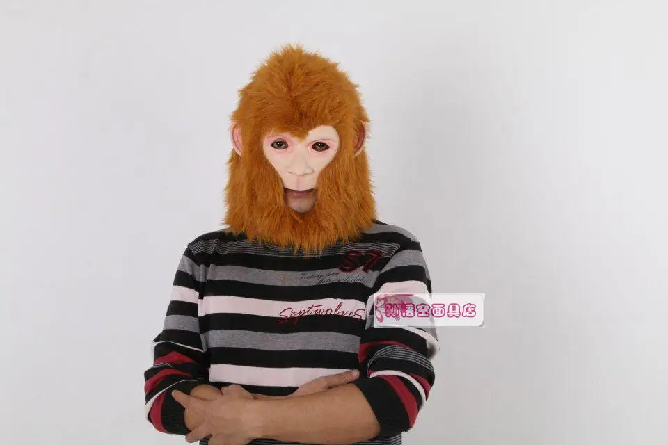 Настоящая маска-обезьянка с ротом модель gorilla seven драконий жемчуг солнце Wukong
