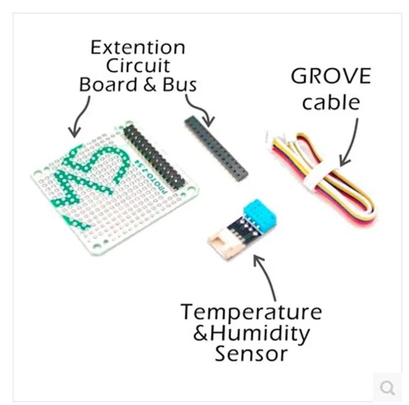 1 компл. экспериментальной прото доска комплекте DHT12 шины Socke Grove кабель для ESP32