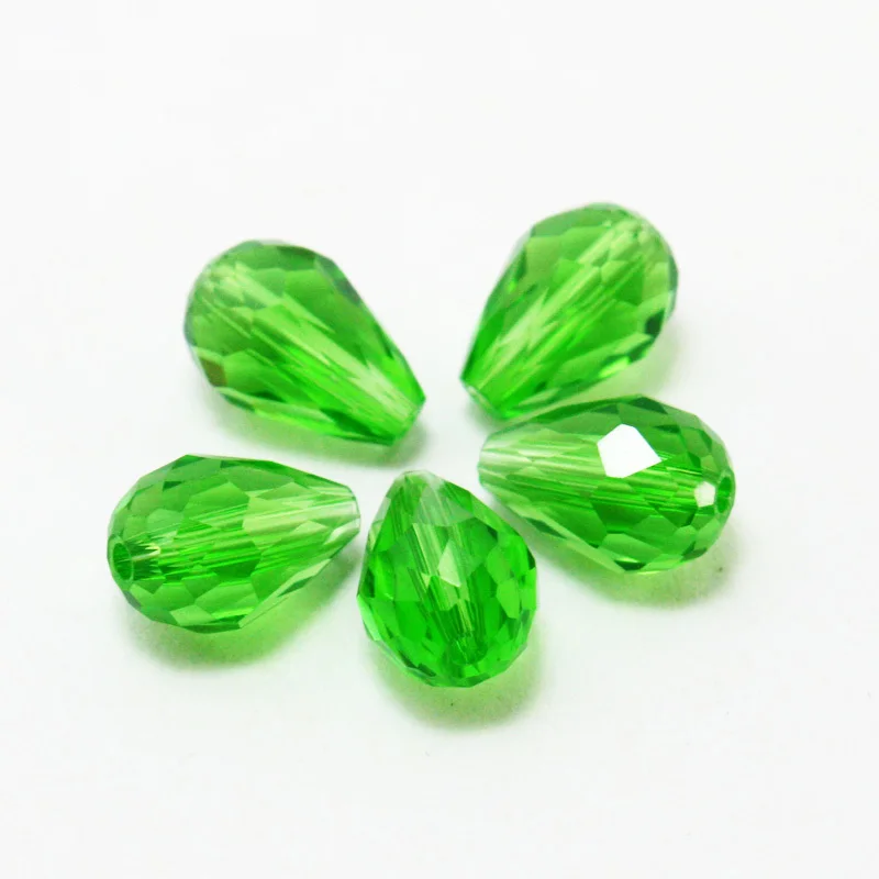 Оптовая продажа 30 шт./лот граненые бусины из хрустального стекла каплевидные для