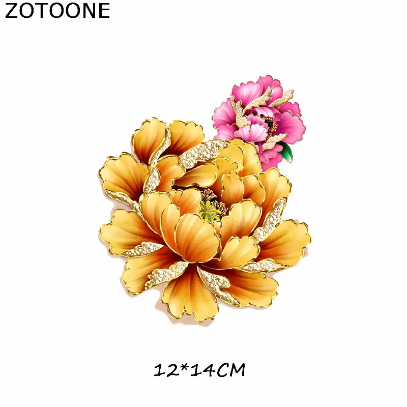 424 ZOTOONE классические цветы утюжок на Переводные патчи Аппликации полосы наклейки на одежду моющиеся приложения термо-Стикеры для одежды E - Цвет: 424