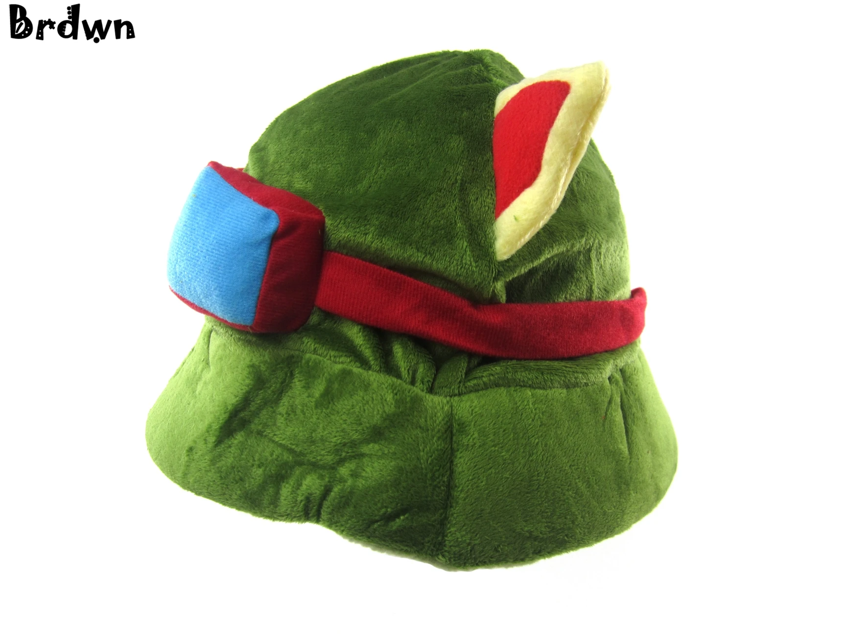 Brdwn Быстрый разведчик Teemo зеленый Косплей крикет-Кепка Солнцезащитная шляпа