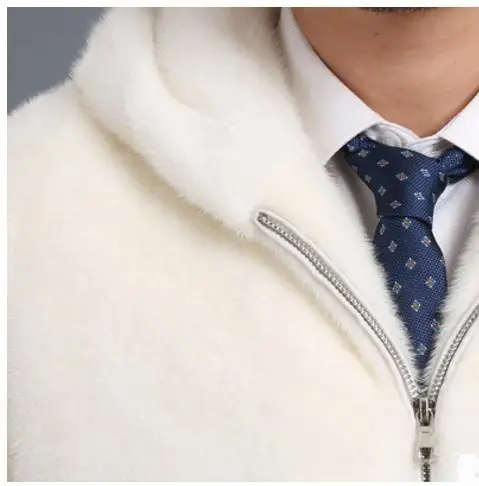 Новые мужские куртки с капюшоном Зимние/Осенние из искусственного меха S/6Xl