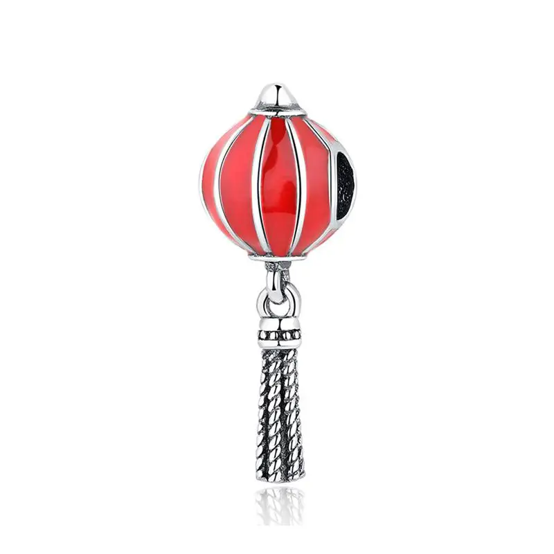 Lantern Бусины из стерлингового серебра 925 Шарм Лондонский автобус Эйфелева башня Подвеска «Путешествие» талисманы подходят Пандора браслеты DIY ювелирные изделия - Цвет: Lantern