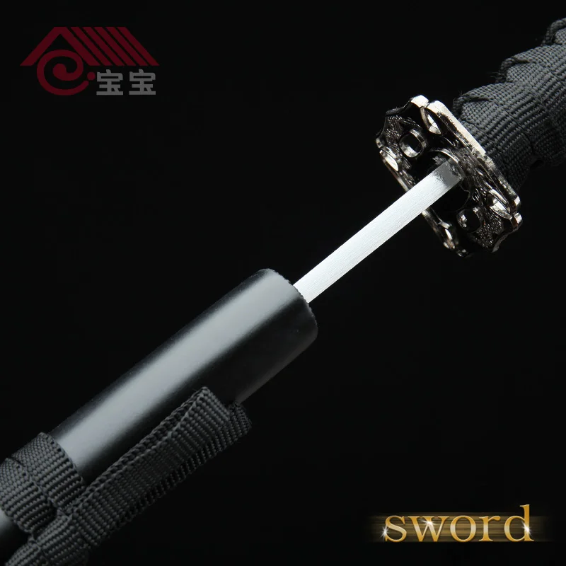 Завод меч ручной литой Японский самурая черный углеродистая сталь коллекция