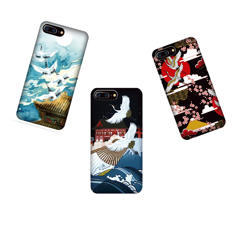 Мода мультфильм птица кран чехол для iPhone 7 Чехол 6 S плюс Жесткий PC Телефонные