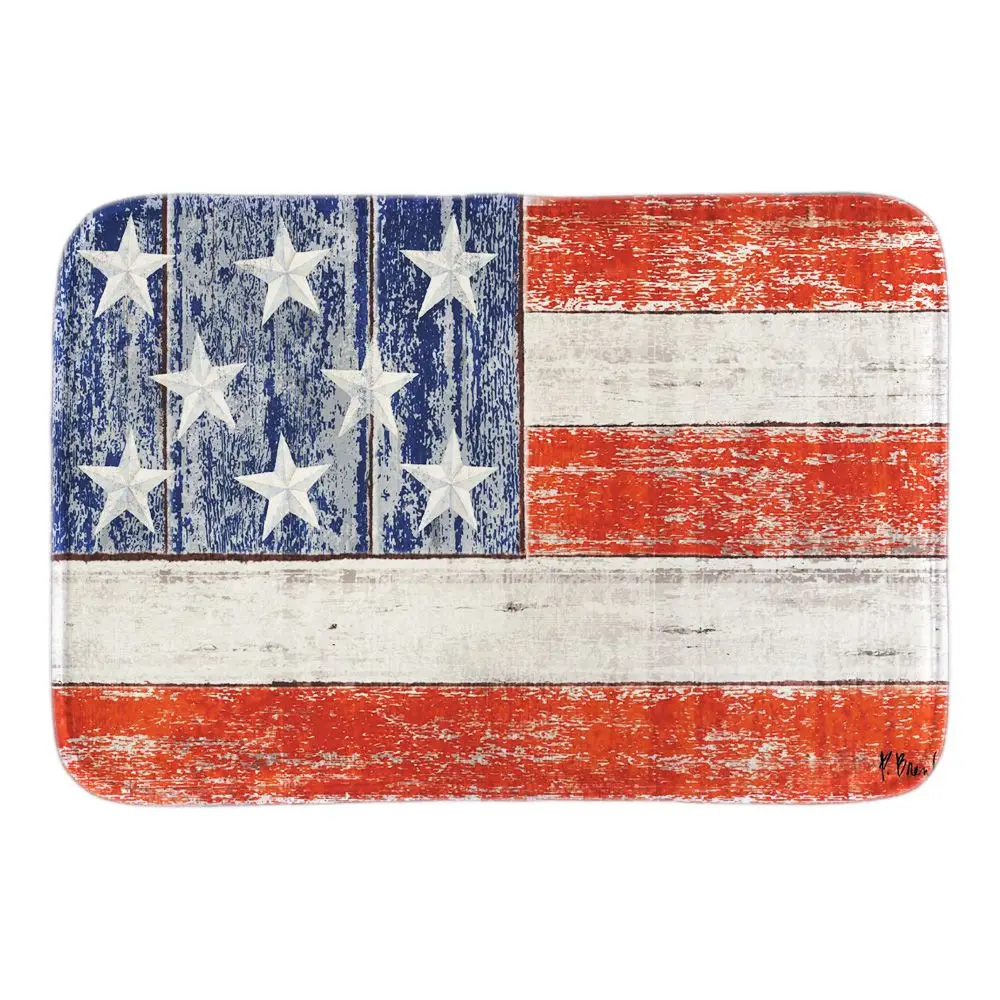 

Memorial Day Doormats Patriotic & Military American Flag Decor Indoor Outdoor Door Mats Soft Short Plush Fabric Bathroom Mats