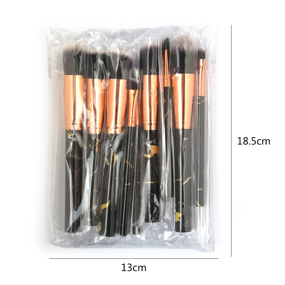 10PCS Makeup Brushes Set Marble Pattern Powder Blush Eyeshadow Cosmetic Tool Kit | Красота и здоровье