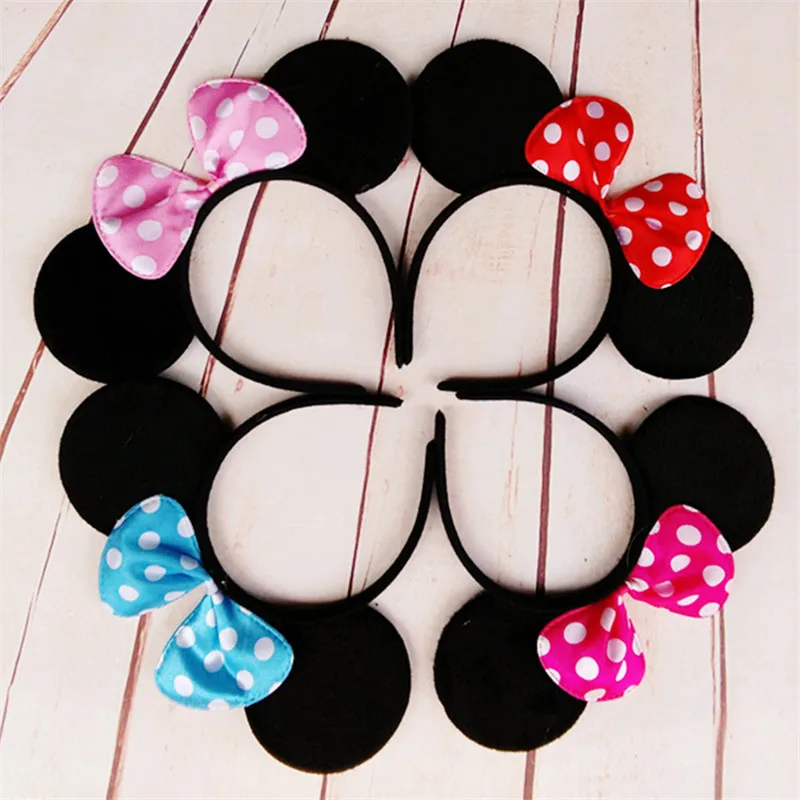 Милый мыши уши лук заставку лентой прекрасный день рождения сувениры Элегантный