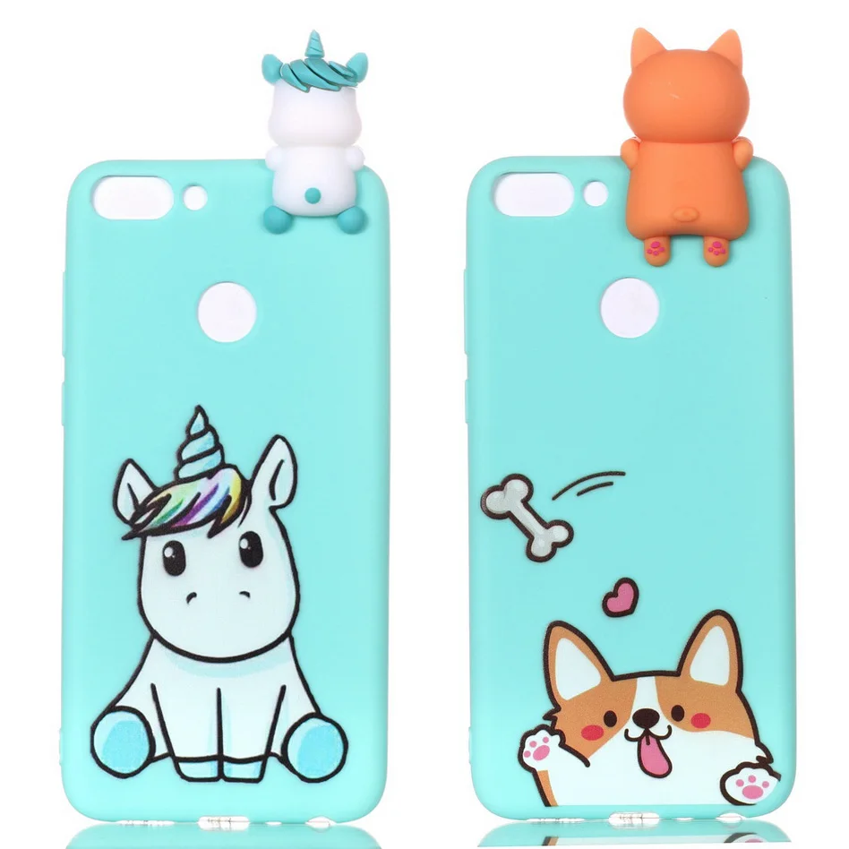Силиконовый чехол для Apple iPhone X мягкий из ТПУ с 3D рисунком единорога медведя кота