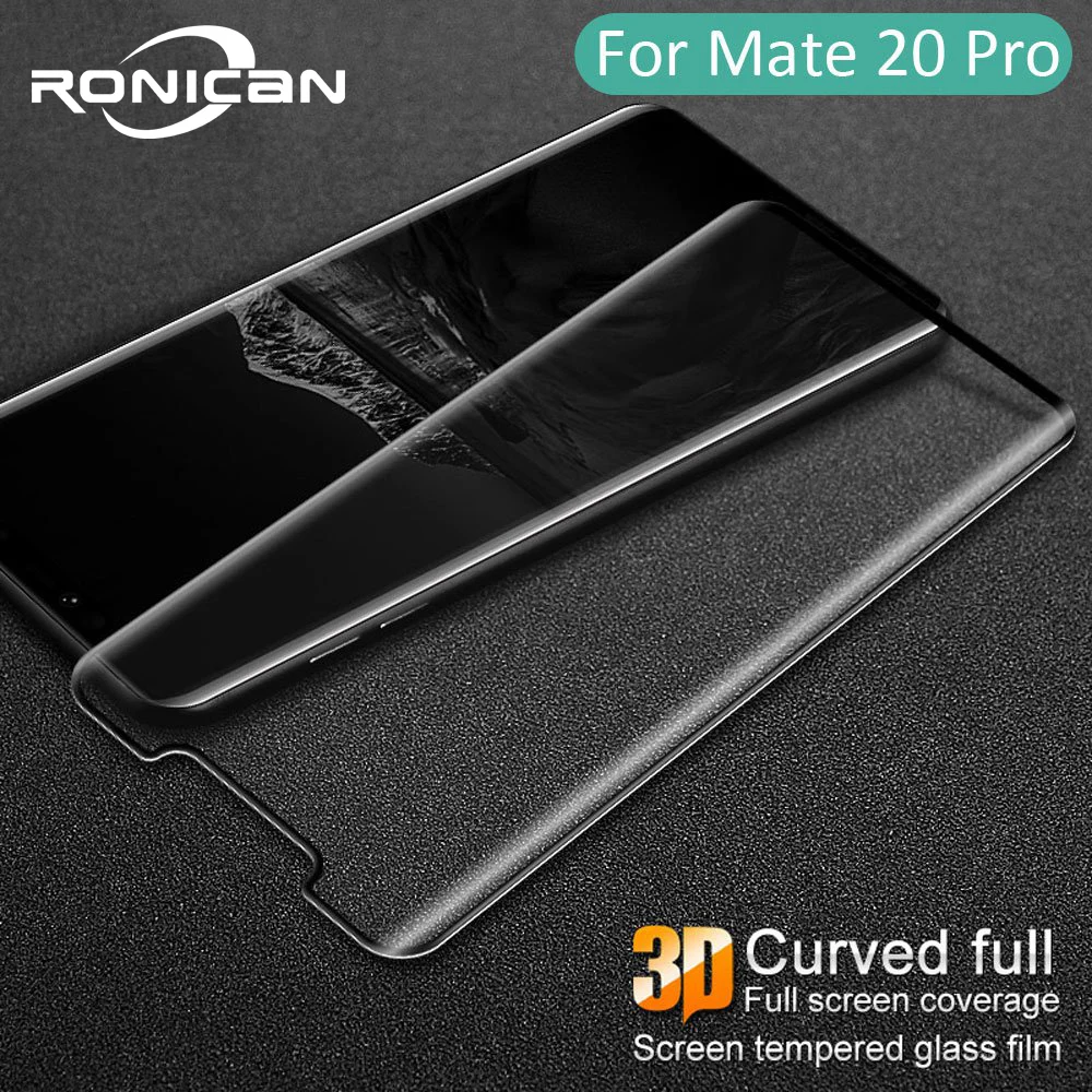3D изогнутое закаленное стекло для Huawei Mate 20 Pro взрывозащищенное полное покрытие 9H