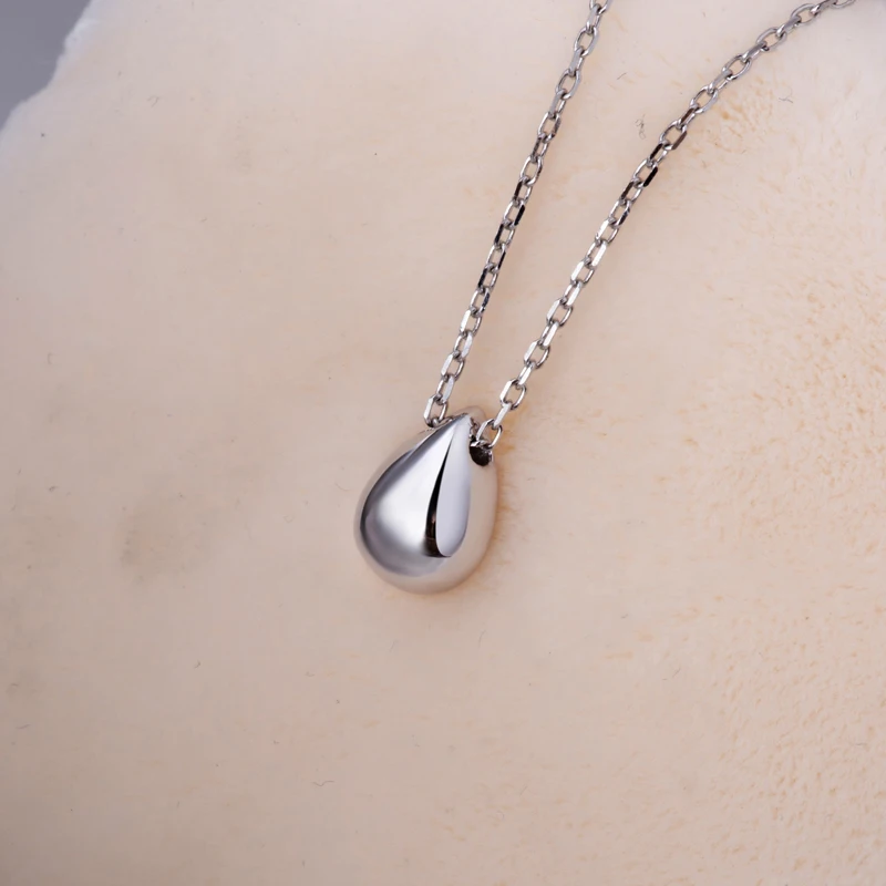 Minimalist Tiny Teardrop Pendant Necklace 925 Sterling Silver Delicate Water Drop for Woman Trendy Fashion Jewelry Gift | Украшения и