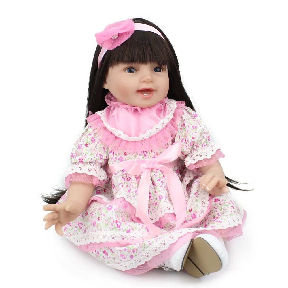 

22inch Soft Silicone babies Reborn Dolls modeling reborn-baby collectible Dolls princess toddler Kids Playmate brinquedos
