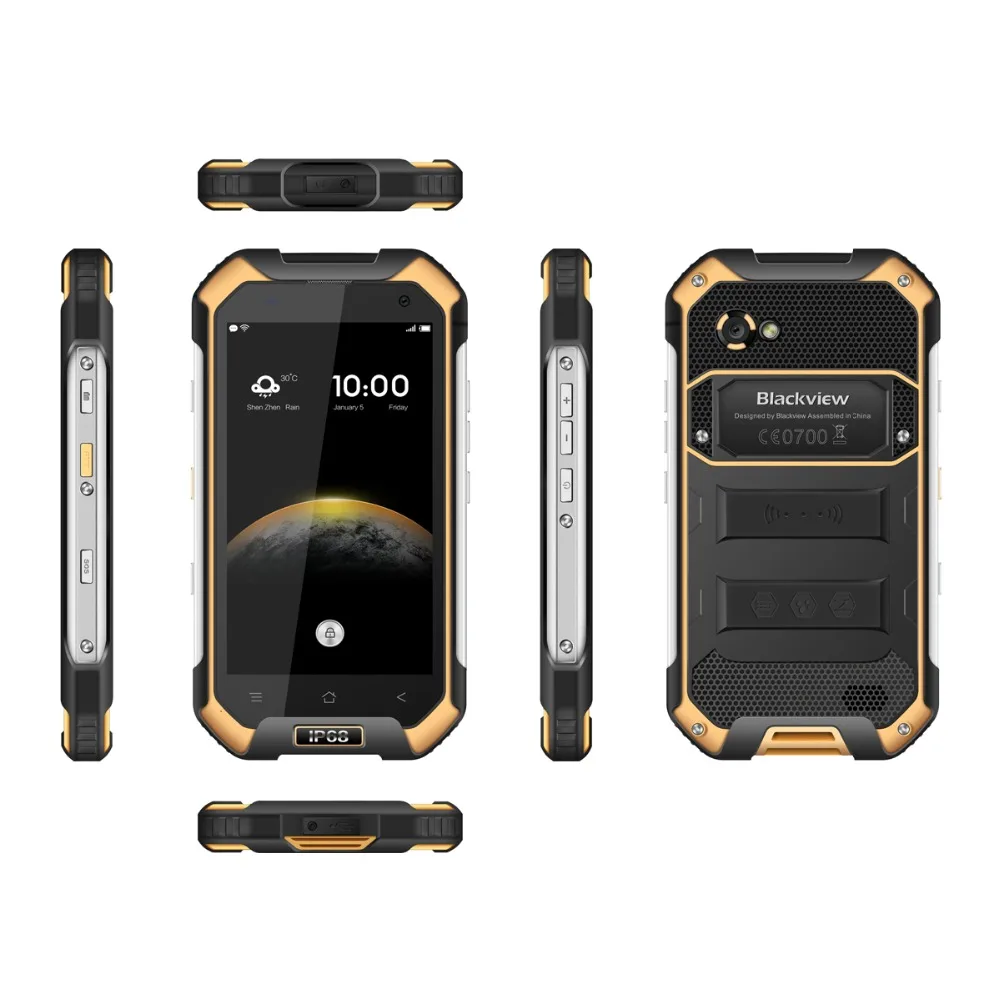 Blackview BV6000 4," IP68 водонепроницаемый прочный мобильный телефон 3 ГБ+ 32 ГБ Восьмиядерный 13,0 МП камера жесткий сверхмощный смартфон - Цвет: yellow