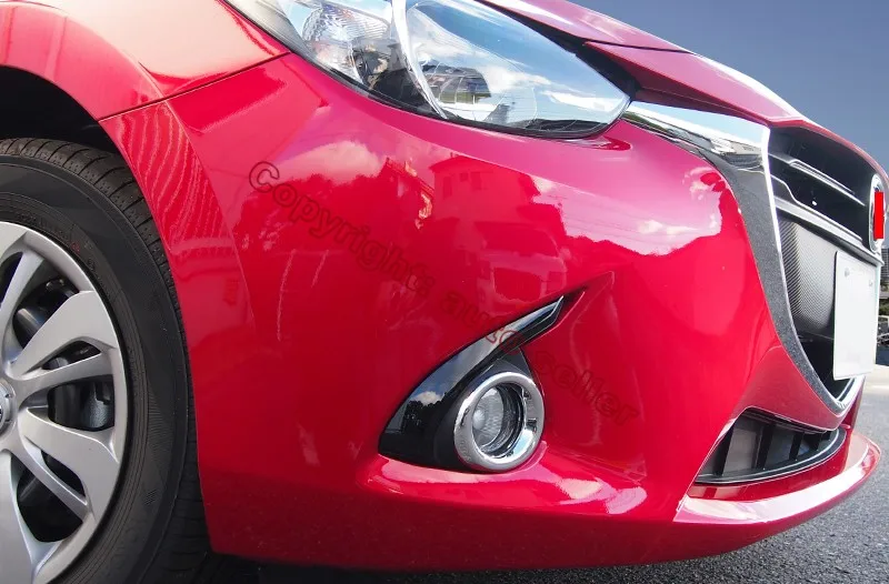 Для Mazda 2 Demio DJ DL 2015 2016 2017 ABS Хром Передняя противотуманная фара накладка |