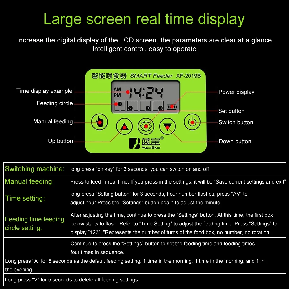 Новый программируемый и цифровой автоматический кормушка для пищевых продуктов