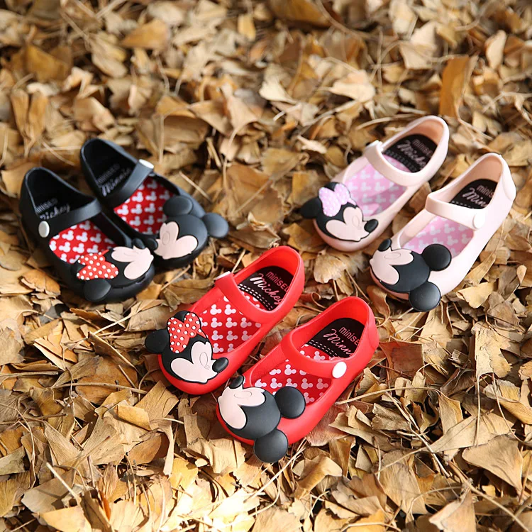 Мини Минни стиль Микки детская обувь для маленьких девочек блестящая мягкая