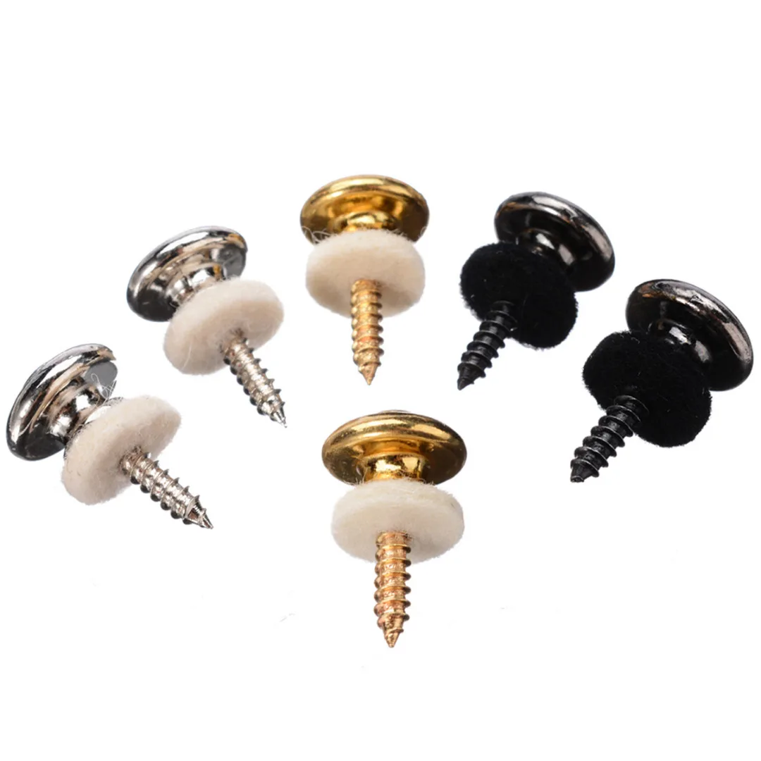 2 шт. серебристые/золотистые/черные кнопки-ремешки для гитары металлические