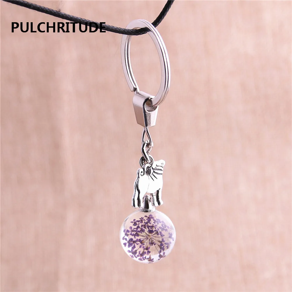 PULCHRITUDE 2 шт./лот металлический брелок хрустальный стеклянный шар кулон с