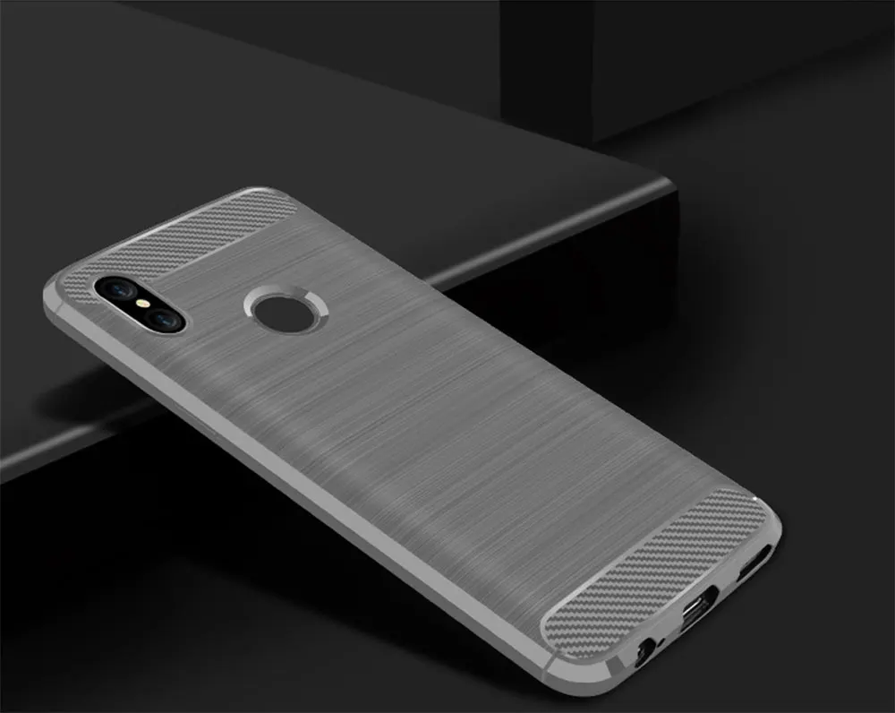Серый Для Xiaomi Mi 8 чехол Mi 8 lite чехол из углеродного волокна противоударный чехол для Xiaomi mi8 силиконовый защитный чехол для Xiaomi Mi8 SE - Цвет: Серый