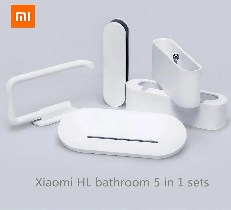 HL Ванная комната 5 in1 комплекты для мыла крюк коробка хранения и держатель