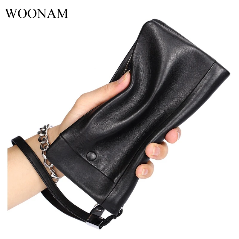 WOONAM роскошный мужской или женский топ зернистая натуральная итальянская кожа Nappa