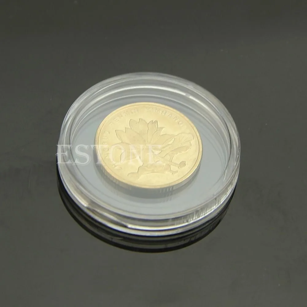 10 шт. прозрачные круглые футляры капсулы для хранения монет пластиковые 28 мм|capsule