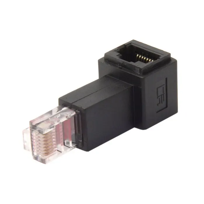 Правый угловой 90 градусов 8P8C FTP STP UTP Cat 5e папа мама Lan Ethernet Сетевой удлинитель