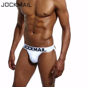 Трусы-стринги JOCKMAIL мужские, пикантное нижнее белье для пениса, бриджи для мужчин, гей-трусы