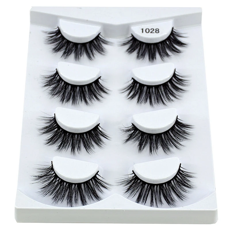 

60 boxes 3D Mink Hair Natural Cross False Eyelashes Long Messy Makeup Fake Eye Lashes Extension Make Up Beauty Tools