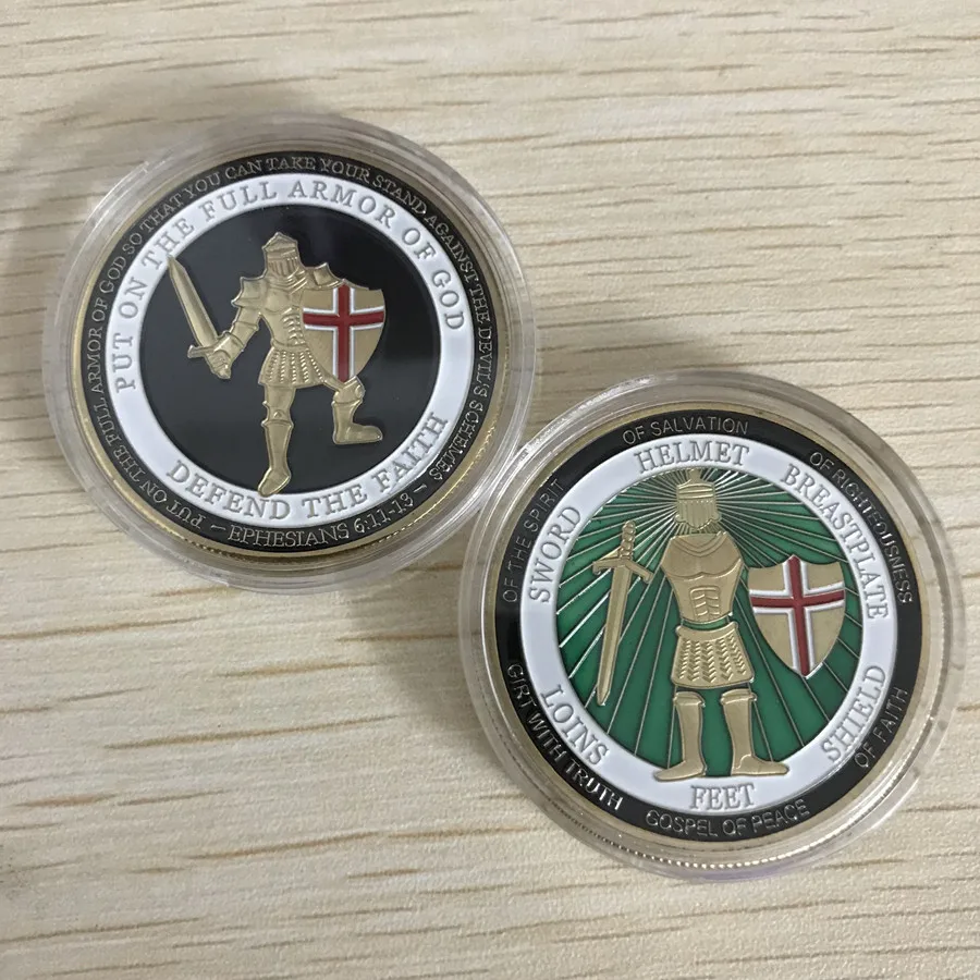 

American military coins Marine Corps medals United States Put on the Whole Armor Of God Challenge Coin 40*3mm