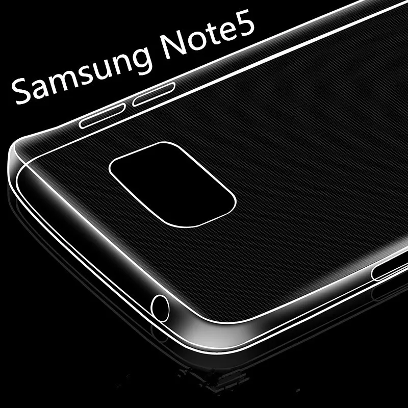 Новейший чехол для Note 5 0 3 мм Ультратонкий Мягкий Прозрачный из ТПУ Samsung Galaxy