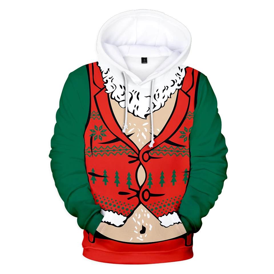 

Aikooki New Arrival Santa Claus 3D Hoodies Men/Women Fashion Casual Harajuku Sweatshirt 3D Print Santa Claus Men's Hoodie Top
