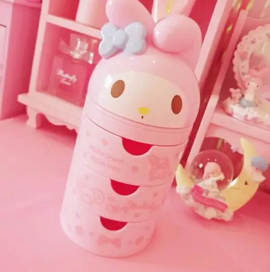 IVYYE 1 шт., модные коробки для хранения Melody Pom Purin аниме, ящики для дома, чехол для косметики, косметичка, корзина для макияжа, новинка для девочек