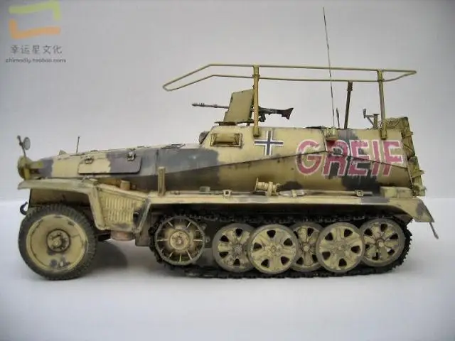 Немецкие Sdkfz250-3 типа полу-подсветка для гусеницы бронированный автомобиль Военная Модель 3d бумажная модель DIY Ручная работа