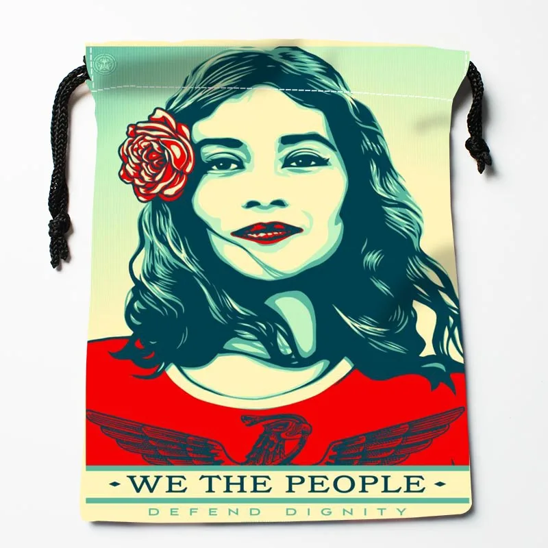 Новое поступление сумки на шнурке Shepard Fairey с принтом заказ для хранения размер 18x22