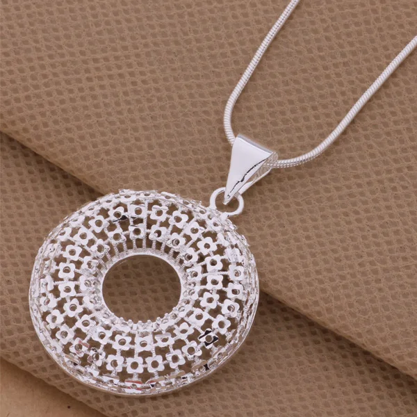 AN201 Горячие кулоны ожерелья для женщин очаровательные серебряного цвета