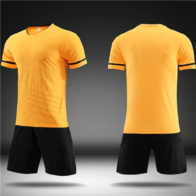 WD114 yellow Дети майки спортивные комплект Survete для мужчин t футбол пустой футбольный тренировочный костюм дышащая команда форменная Одежда DIY - Цвет: WD114 yellow