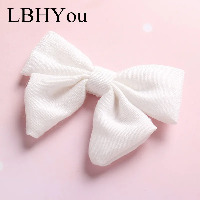 Заколки для волос с бантиком из хлопка и льна Шпилька-бант ручной работы девочек