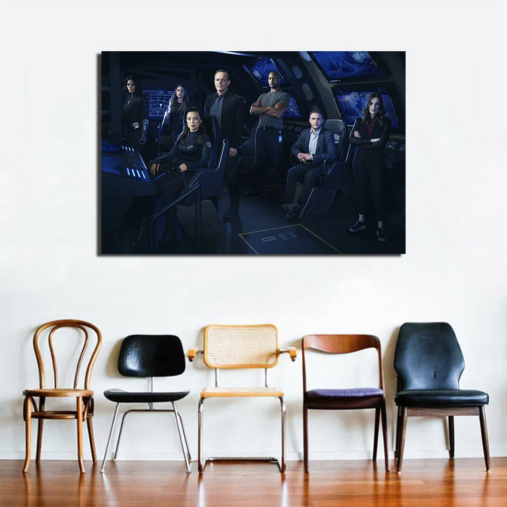 Agents of Shield Wall Art Poster Canvas Painting for Living Room Home Decor Picture | Дом и сад