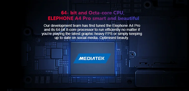 Мобильный телефон Elephone A4 Pro MT6763, четыре ядра, HD+ экран, 5,85 дюймов, Android 8,1, смартфон, 4 Гб ОЗУ, 64 Гб ПЗУ, 16 МП, 4G LTE, мобильный телефон