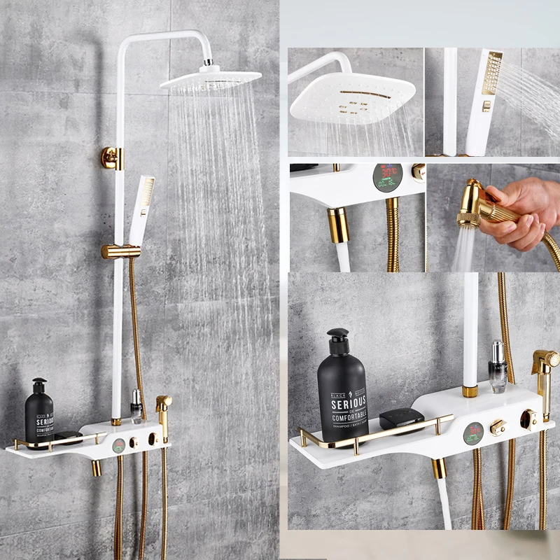 Насадка для душа 8 дюймов из АБС пластика|Душевая система| |