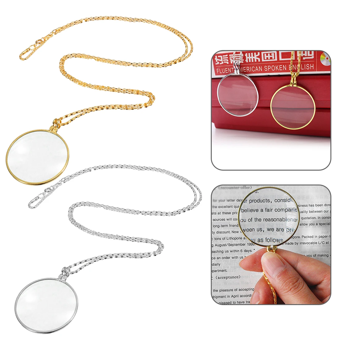 Колье с лупой подвесная Лупа 5X утилита монокль Лен монета подвеска