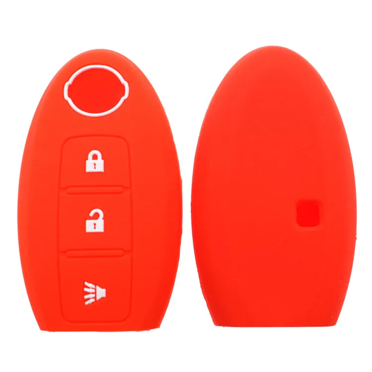 Силиконовый чехол для автомобильного ключа с 3 кнопками Nissan Teana X-Trail Qashqai Livina Sylphy