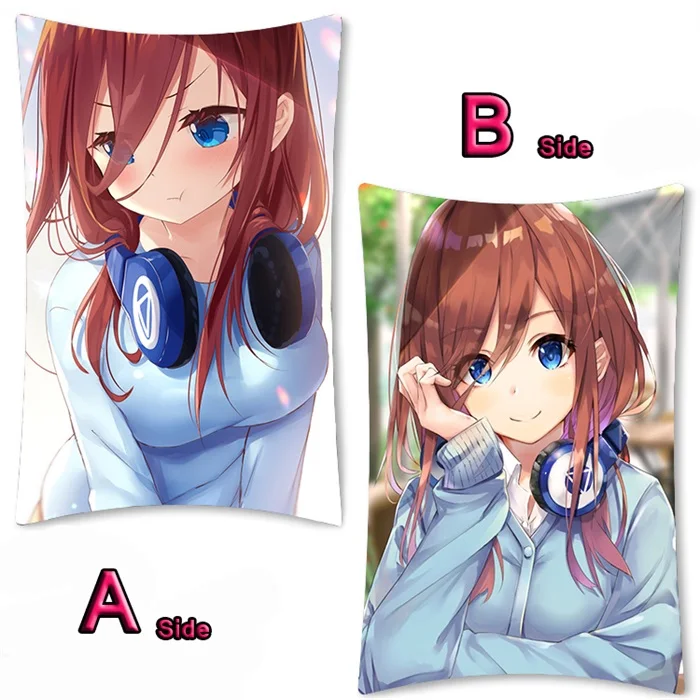 03 Аниме Go-Toubun no Hanayome Nakano Ichika Nino Miku Dakimakura обнимающий чехол для подушки для тела, наволочка для подушки, наволочка, 2WAY 35x55 см - Цвет: 03