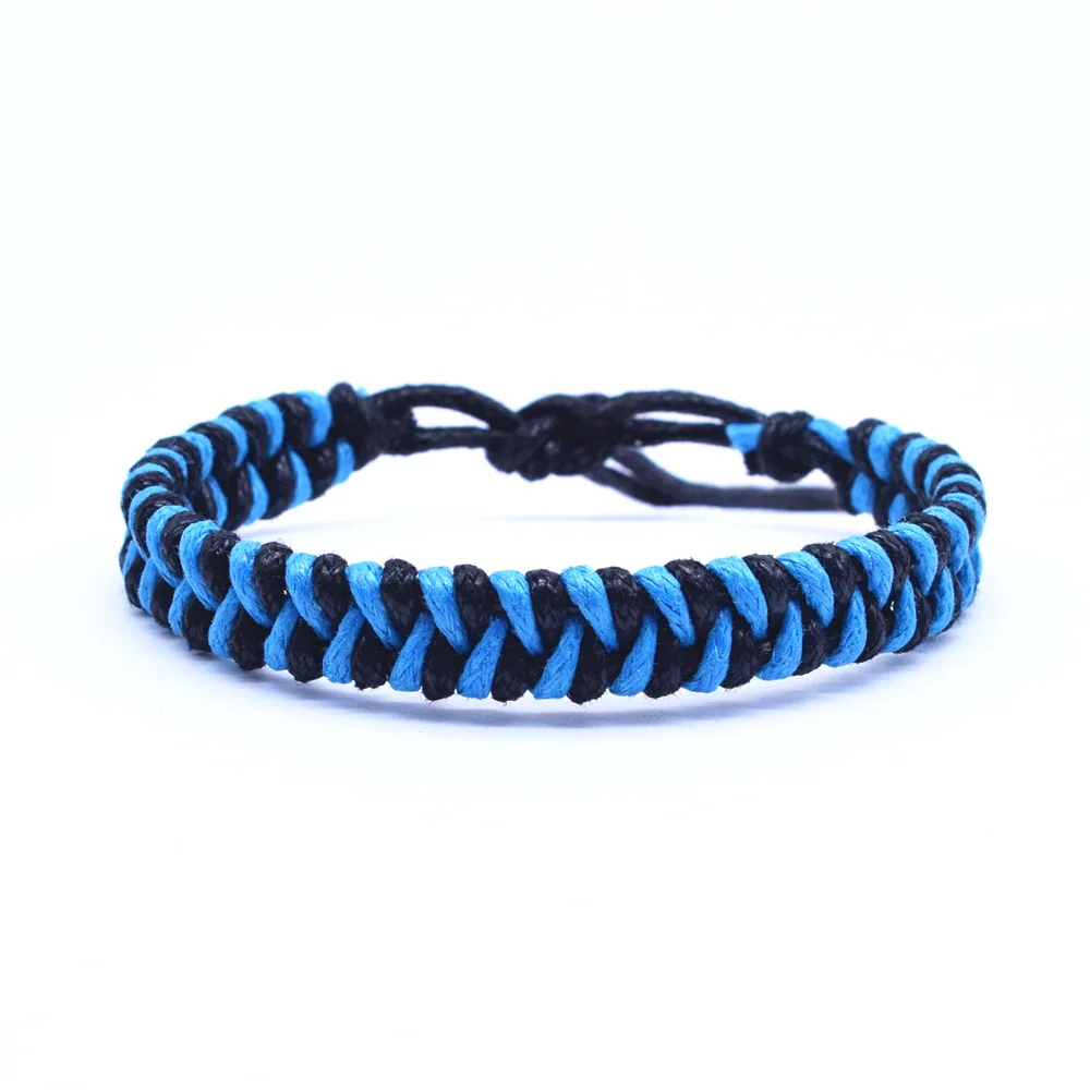 Fashion Sport Style Flag Color Adjustable Size Hand-woven Wax Rope Bracelet for Fans Friendship Men Women Jewelry | Украшения и
