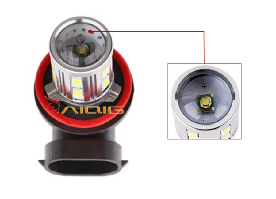 H8 H11 светодиодные лампы высокой мощности 12 SMD 5730 5 Вт Cree чипы Ксеноновые белые