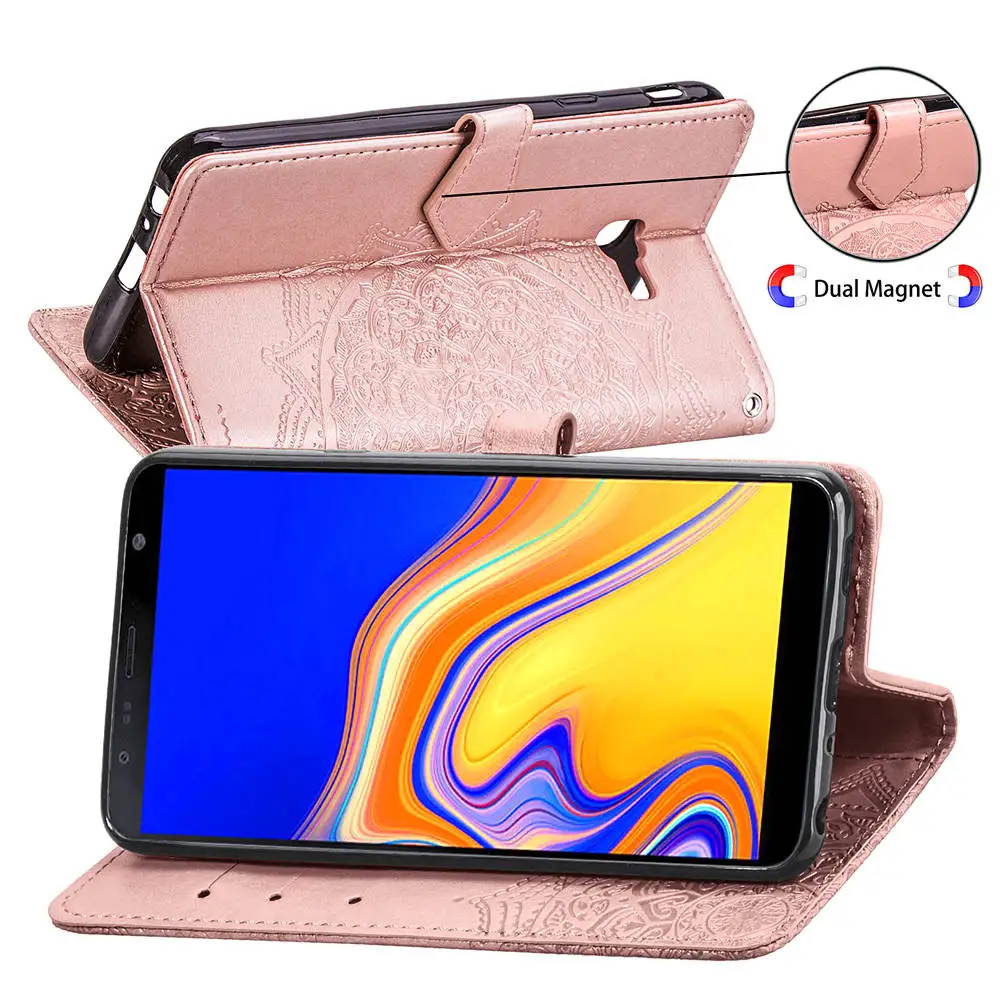 Кожаный флип-чехол для Samsung Galaxy J6 2018 роскошный чехол-бумажник J4 Plus J 6 J3 J5 J530 J7 2017 J8 |