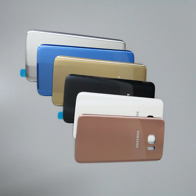 100% оригинал SAMSUNG Galaxy S7 G930F Задняя стеклянная крышка для аккумулятора задняя дверь